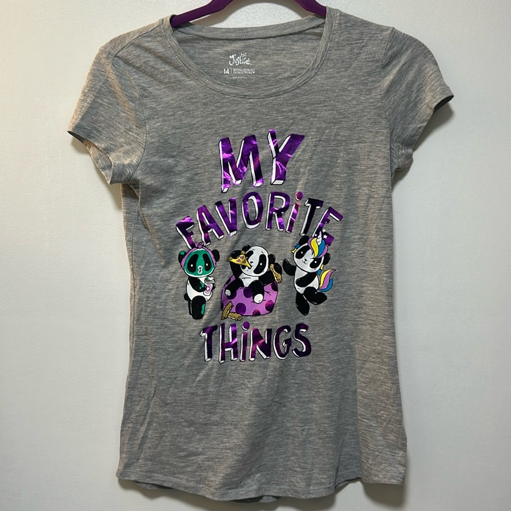 Girls Justice short sleeve shirt size 14